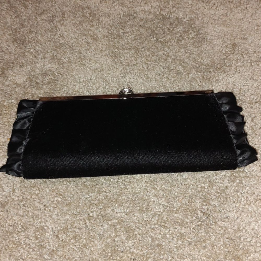 Black clutch purse handbag cocktail party bag